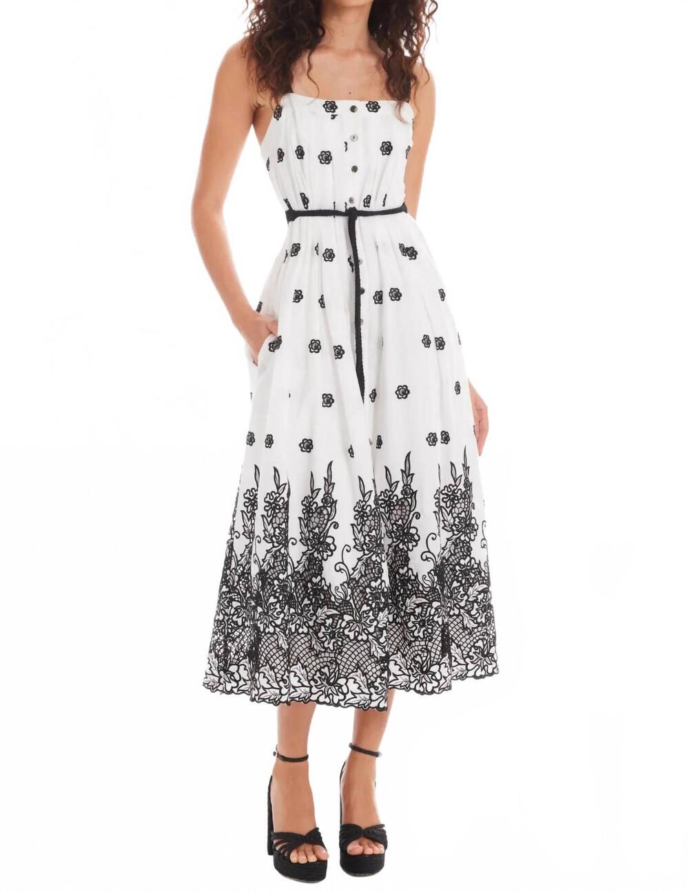 NEW ALLISON dover midi dress in white